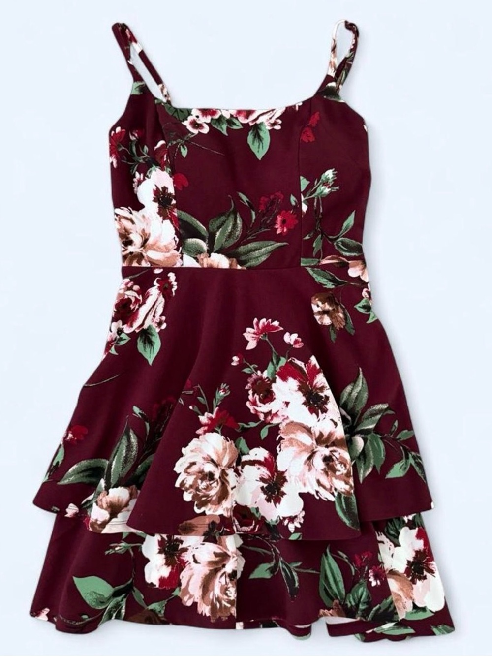 Women’s floral burgundy dress